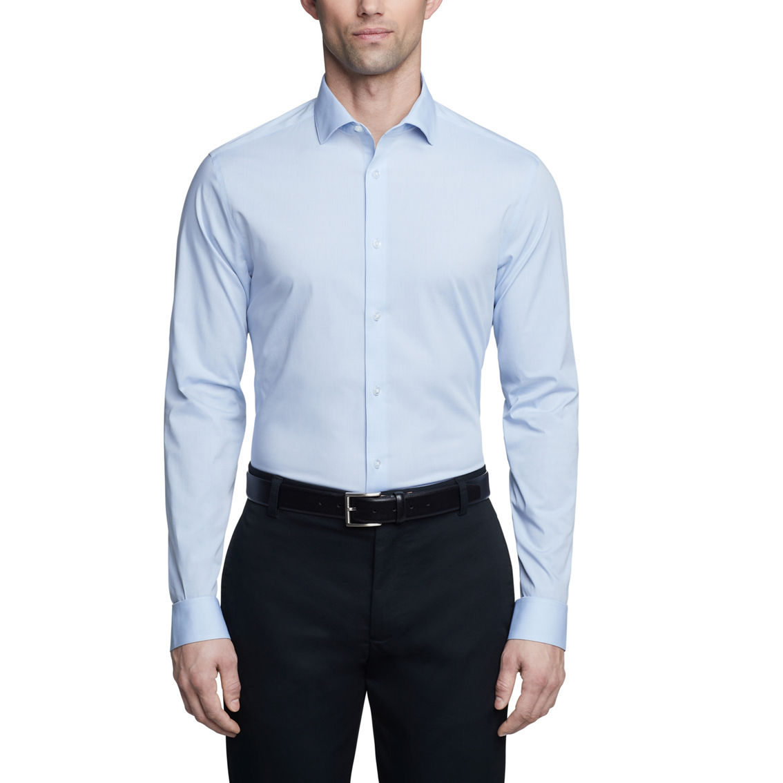 Calvin Klein Slim Fit Wrinkle Free Performance With Stretch Dress Shirt ...