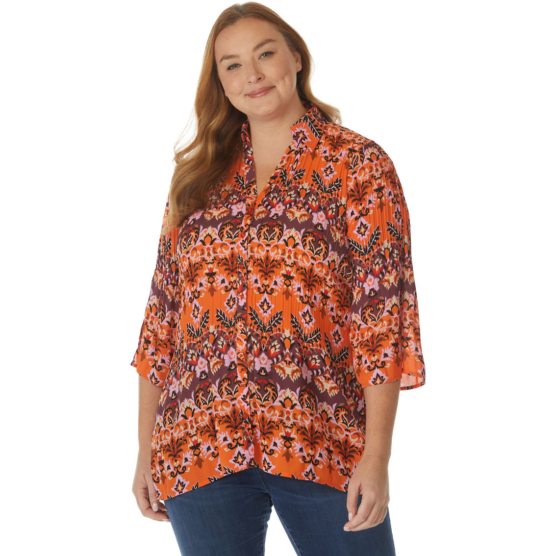 Passports Plus Size Pleated Blouse | Tops | Clothing & Accessories ...