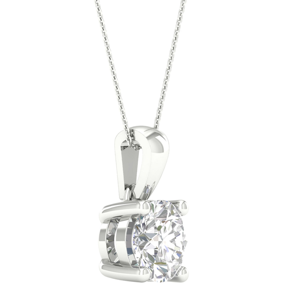 Pure Brilliance 14K White Gold 1 1/2 CTW Solitaire Pendant with IGI Certification - Image 2 of 2