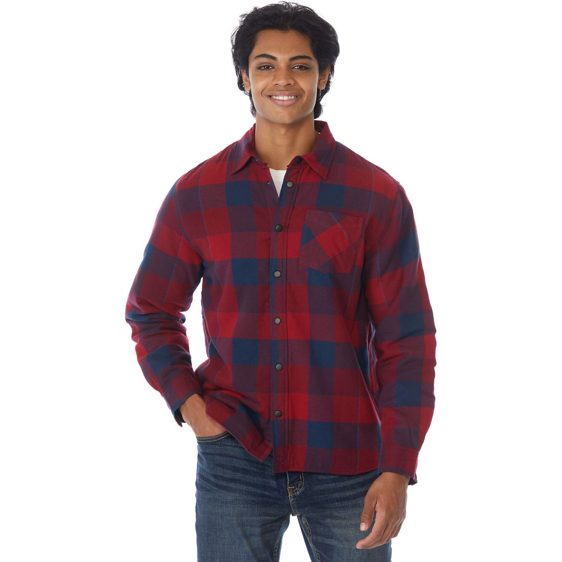 Ocean Current Holdfast Sherpa Snap Down Flannel Shirt | Shirts ...