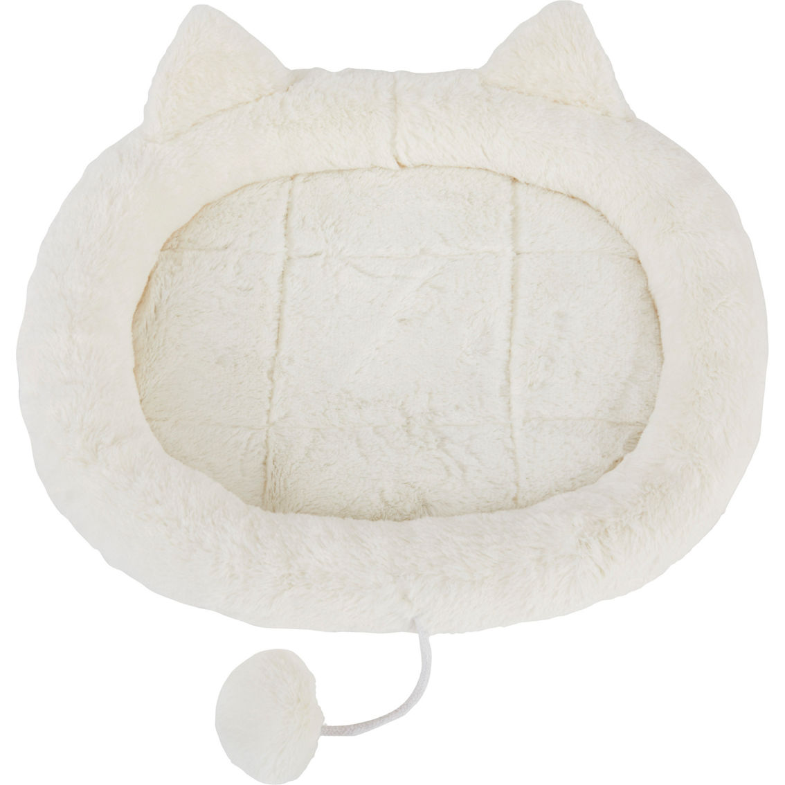 EveryYay Snooze Fest Ivory Cat Head Oval Snuggler Bed - Image 2 of 2