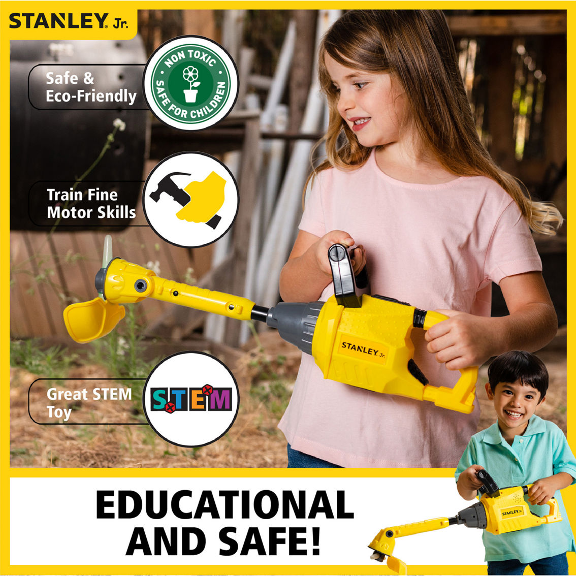 ​Stanley Jr. Battery Operated Toy Weed Trimmer - Image 4 of 5