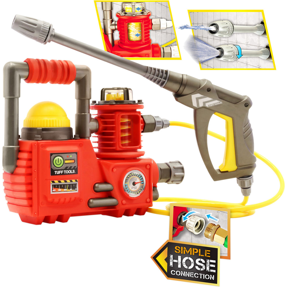 Lanard Tuff Tools: Power Washer - Hose Connecting, Sprays Water, Ages 3+ - Image 3 of 4