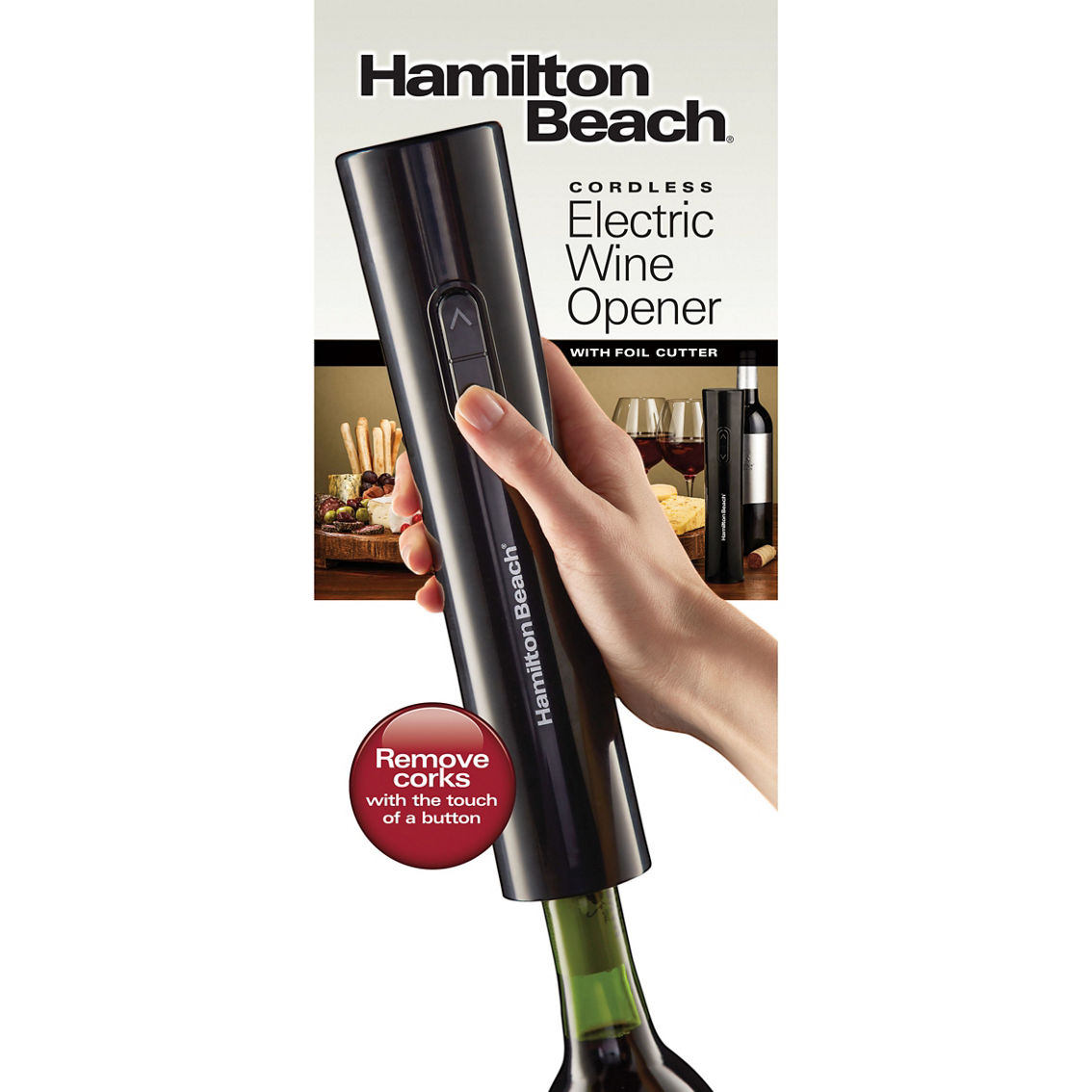 Hamilton Beach cordless Electric Wine Opener - Image 4 of 4