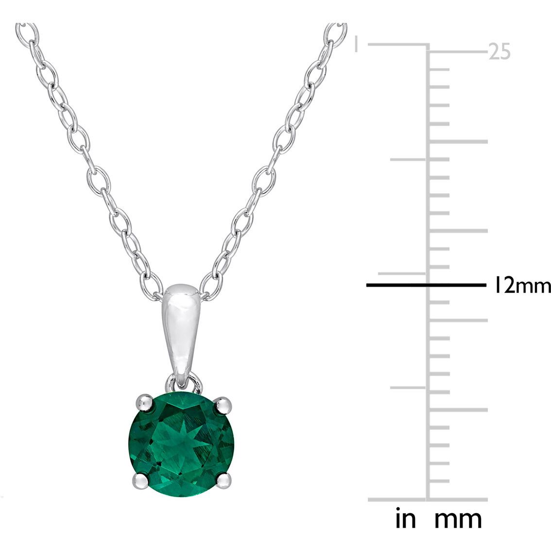 Sofia B. Created Emerald Solitaire Necklace and Earrings 2 pc. Set - Image 4 of 4