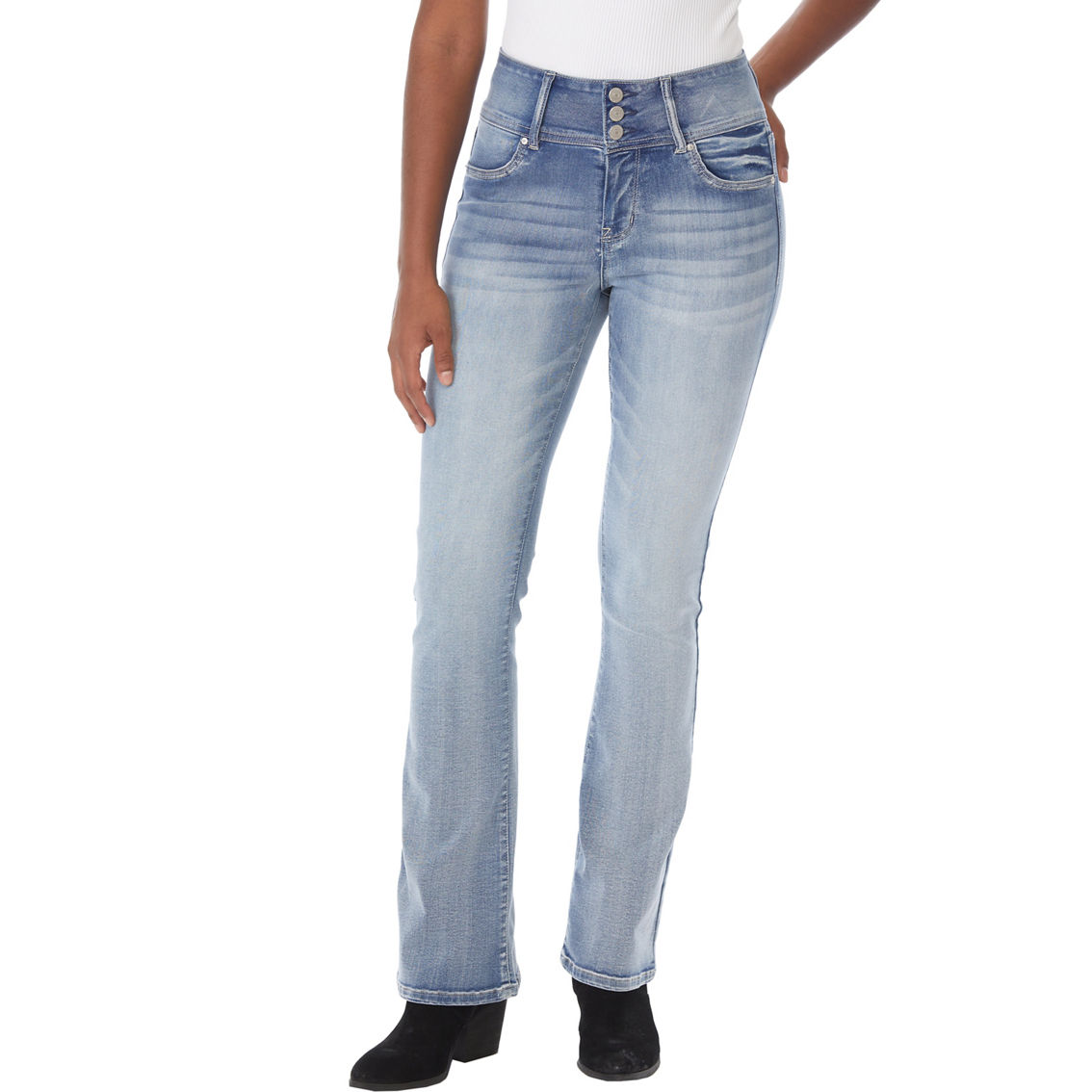 Wallflower Juniors Denim Sassy High Rise Bootcut Jeans | Jeans ...