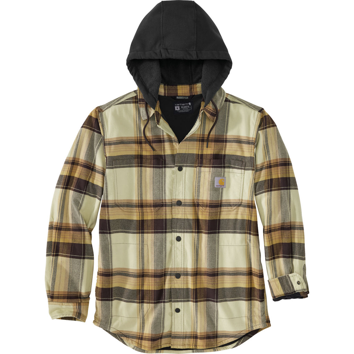 Carhartt Rugged Flex Relaxed Fit Flannel Lined Hooded Shirtjac ...