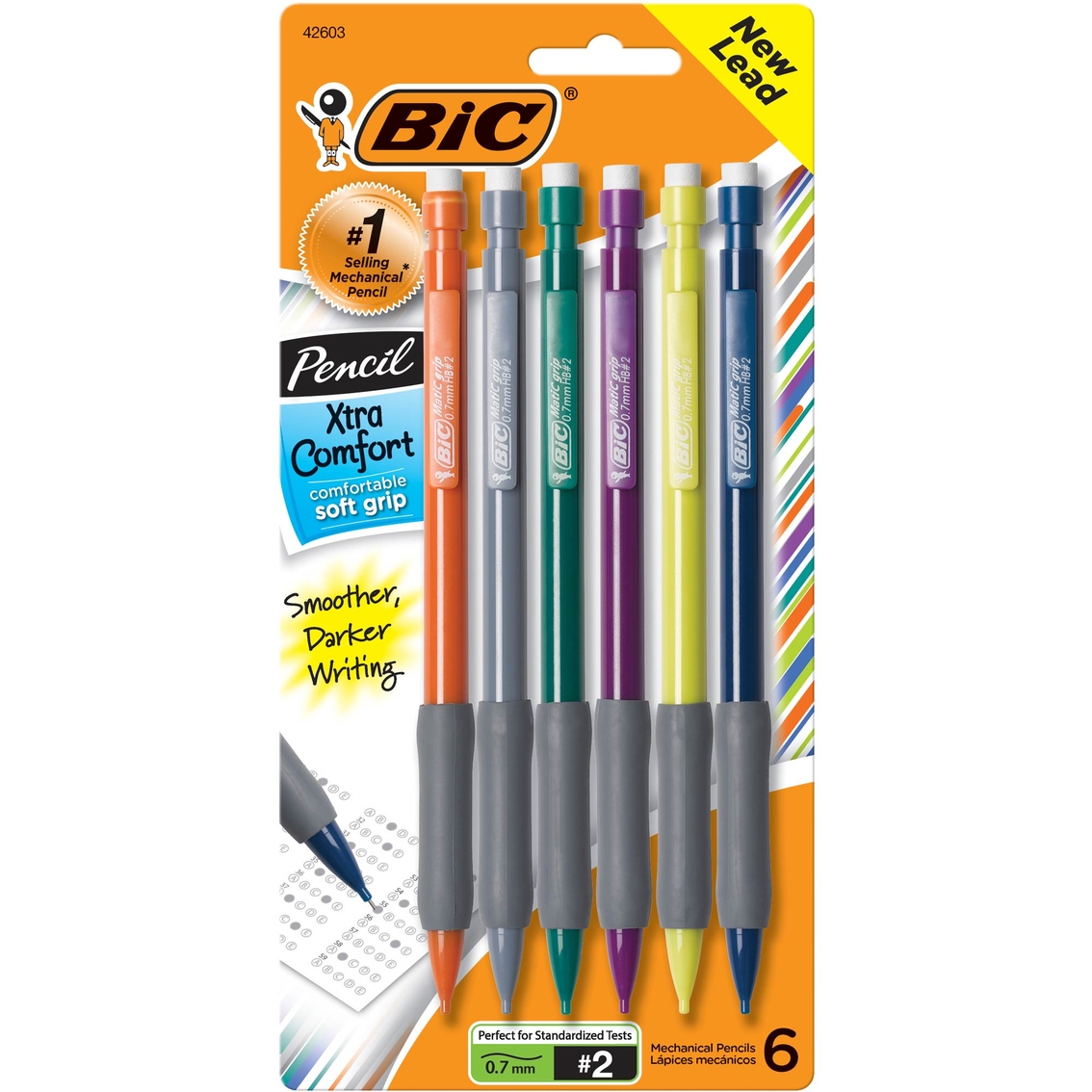 Bic Xtra Comfort Matic Grip 0.7mm Mechanical Pencils 6 Pk. | Writing ...