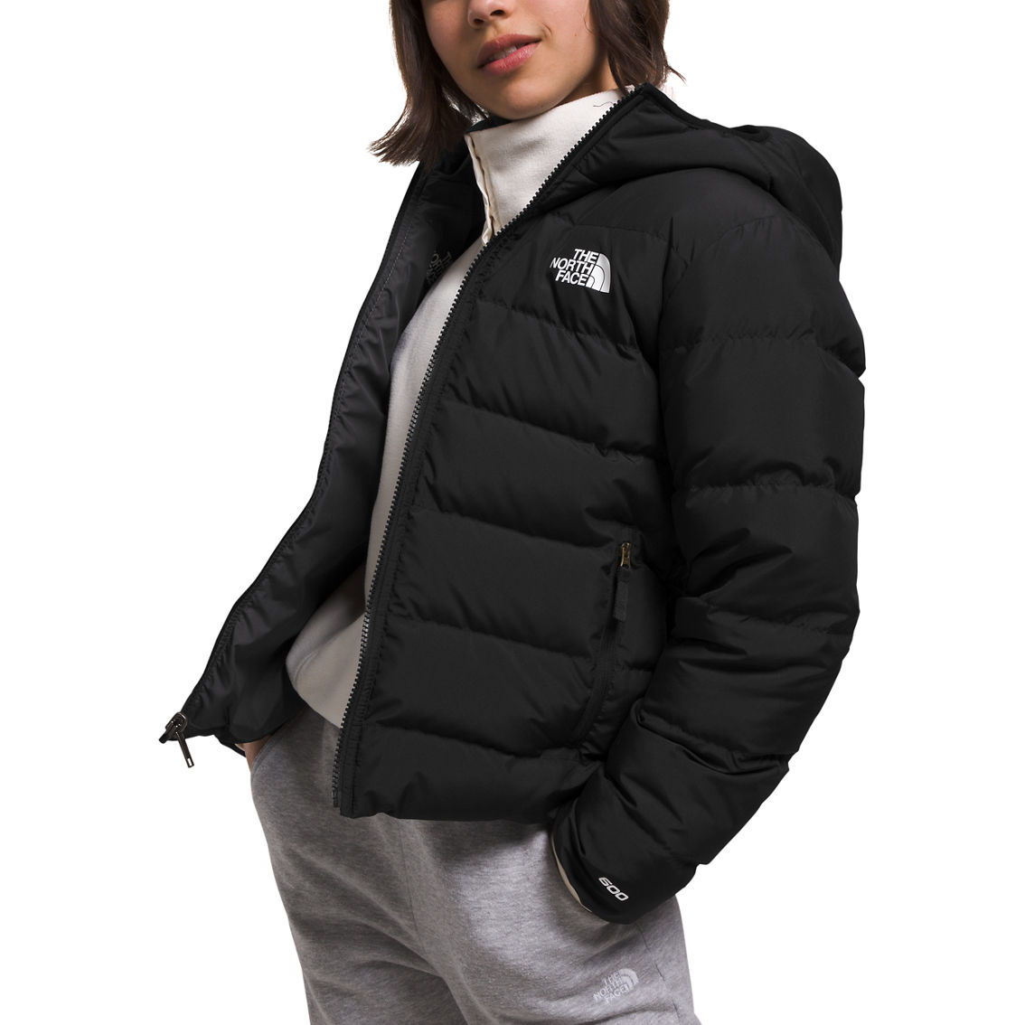 The North Face Girls Reversible North Down Hooded Jacket - Image 3 of 5