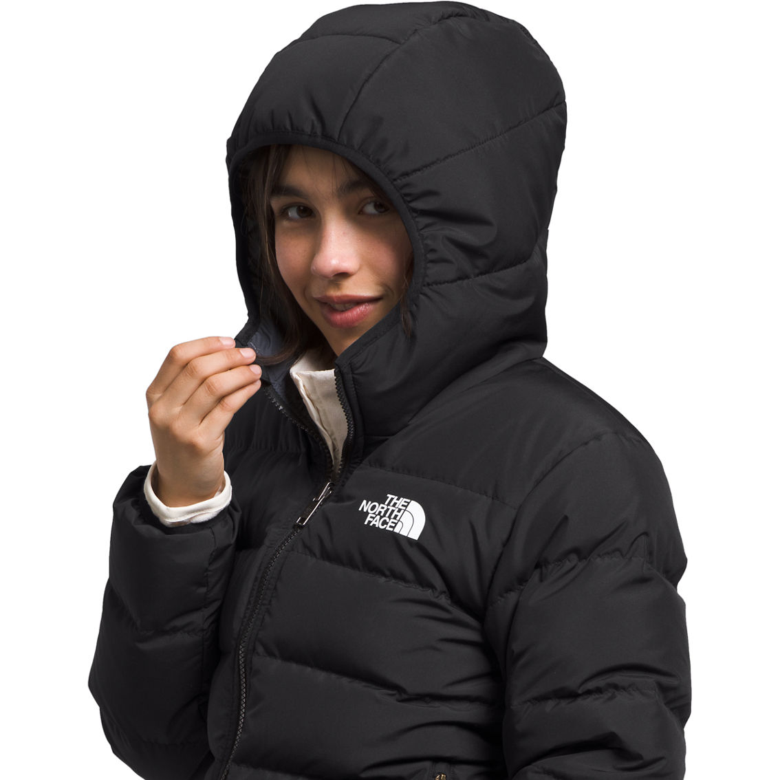 The North Face Girls Reversible North Down Hooded Jacket - Image 4 of 5