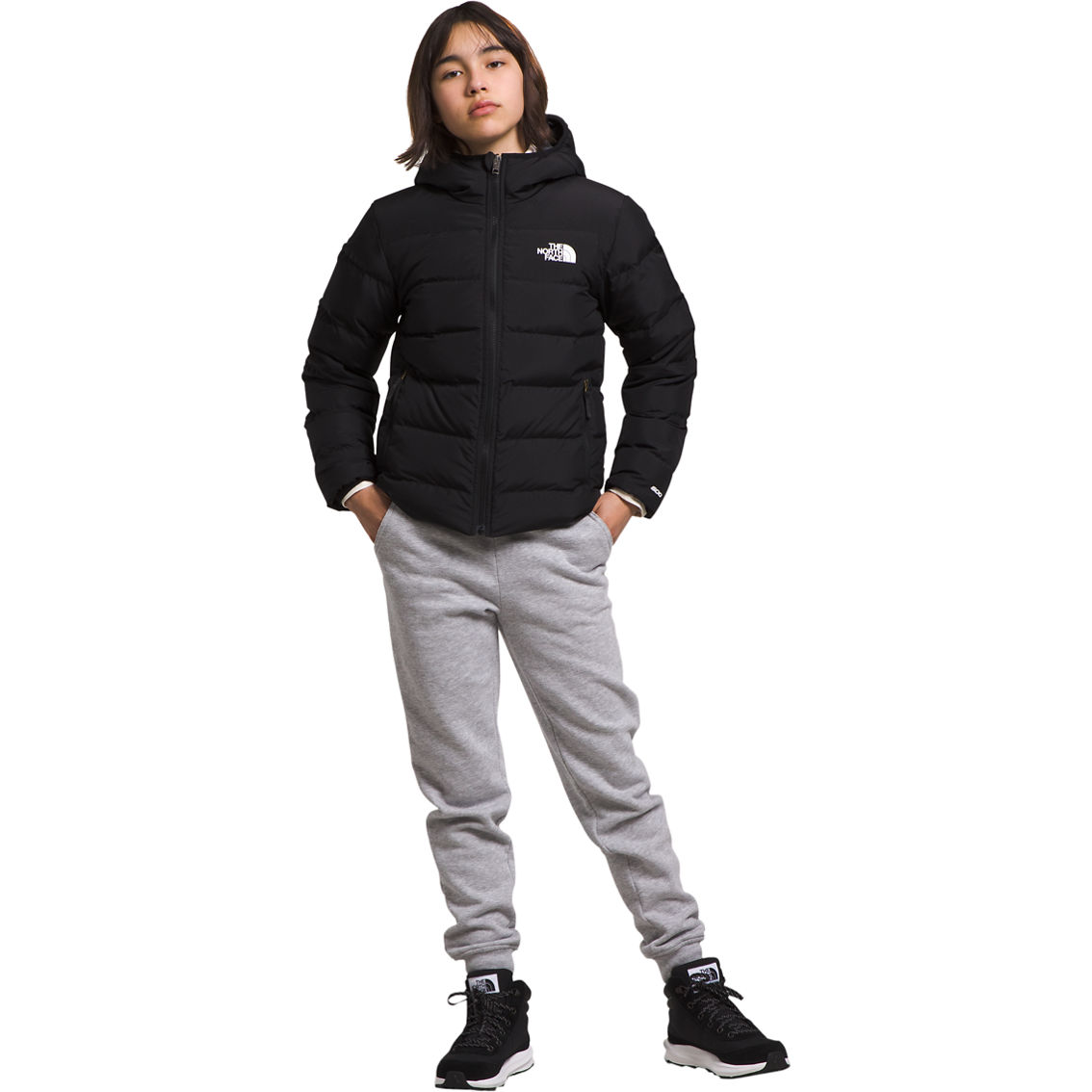 The North Face Girls Reversible North Down Hooded Jacket - Image 5 of 5
