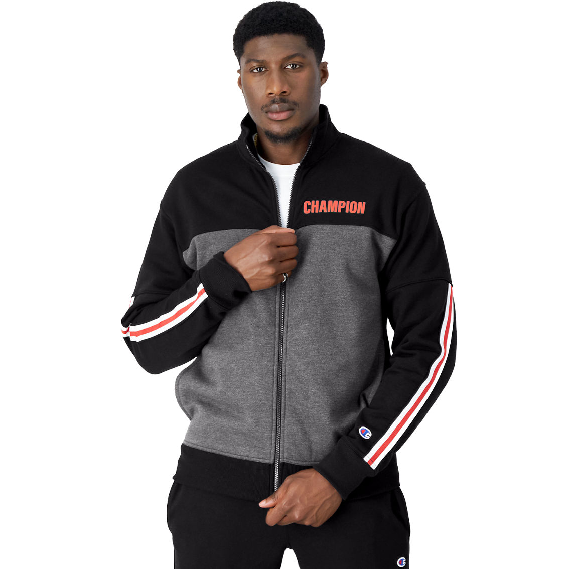 Champion Powerblend Taped Warm Up Jacket | Jackets | Clothing ...