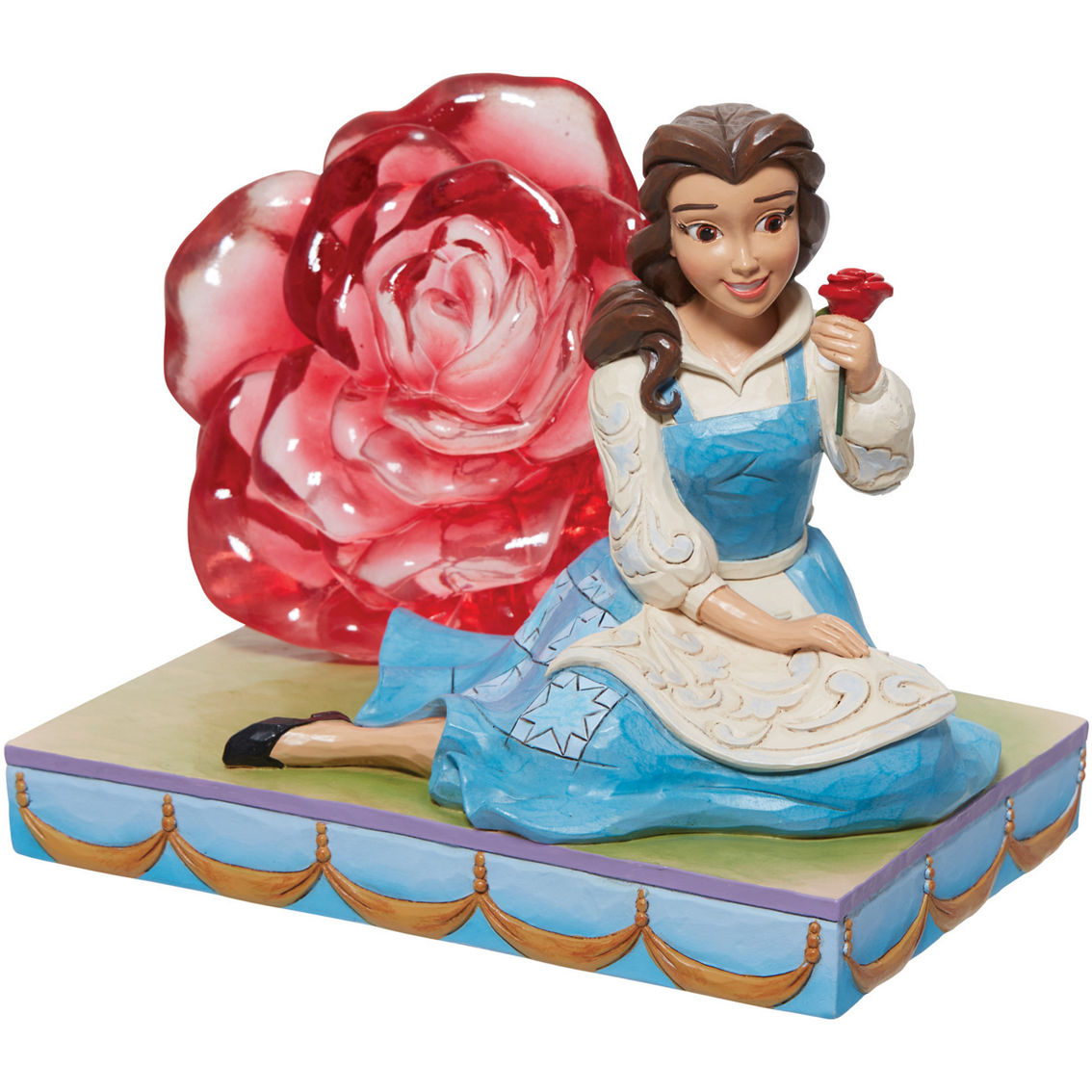 Jim Shore Disney Traditions Belle Clear Resin Rose - Image 3 of 3
