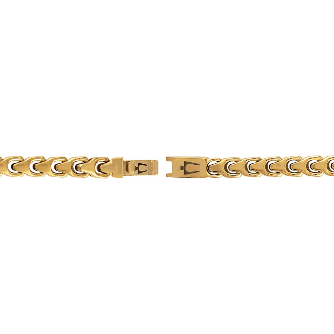 Bulova Link Stainless Steel Goldtone Bracelet 8mm - Image 3 of 3