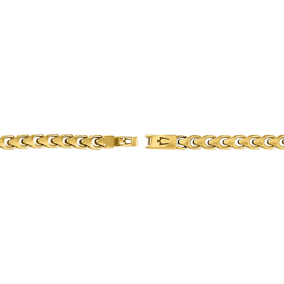 Bulova Link Stainless Steel Goldtone Bracelet 6mm - Image 2 of 2