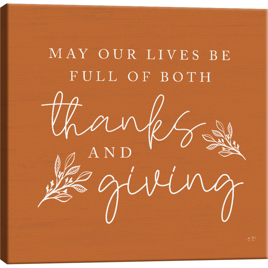 Inkstry Thanksgiving May Our Lives Giclee Gallery Wrap Canvas Print - Image 2 of 3