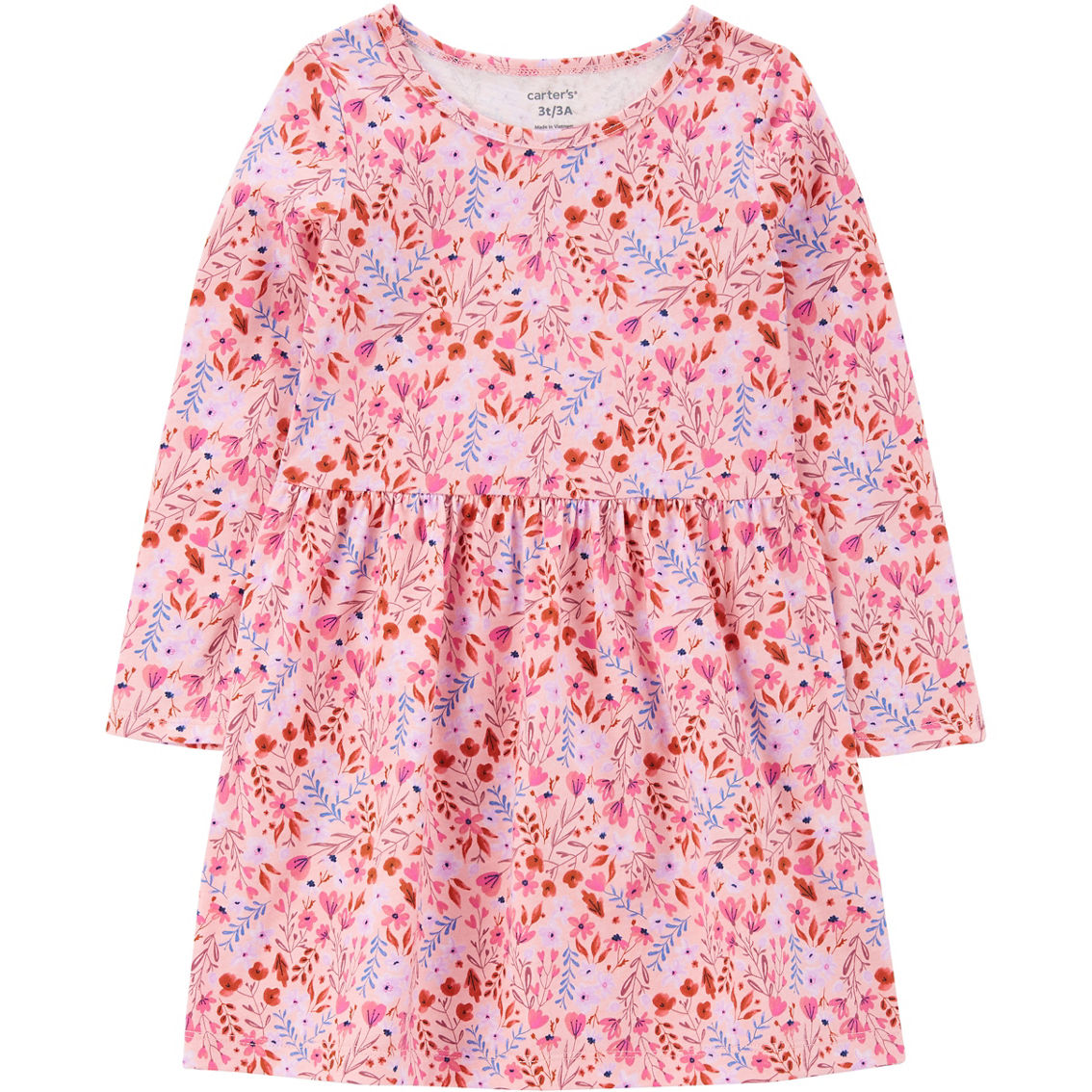 Carter's Toddler Girls Pink Floral Jersey Dress | Toddler Girls 2t-5t ...