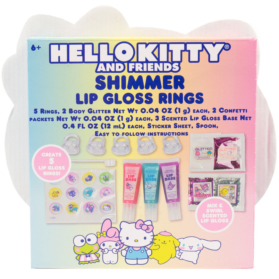 Hello Kitty Shimmer Lip Gloss Rings Beauty Kit - Image 2 of 5
