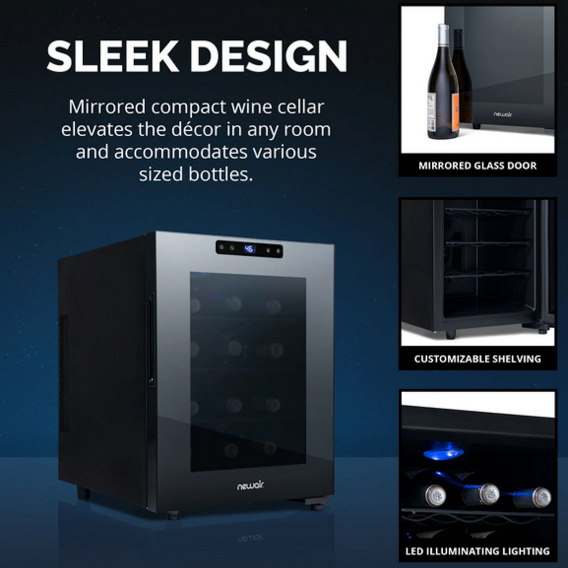 NewAir Shadow-T Series Wine Cooler Refrigerator - Image 6 of 8