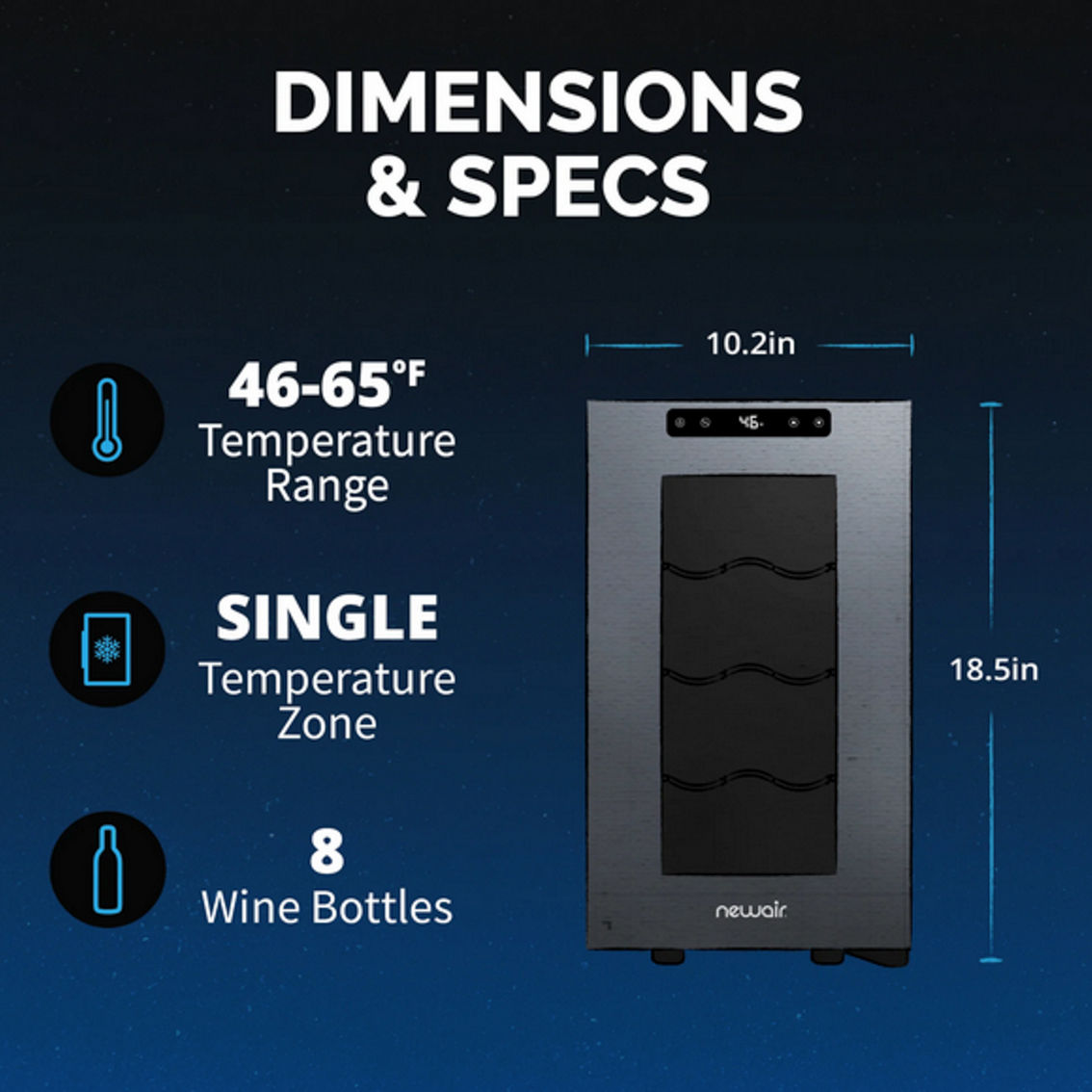 Newair Shadow T Series Wine Cooler Refrigerator - Image 5 of 8