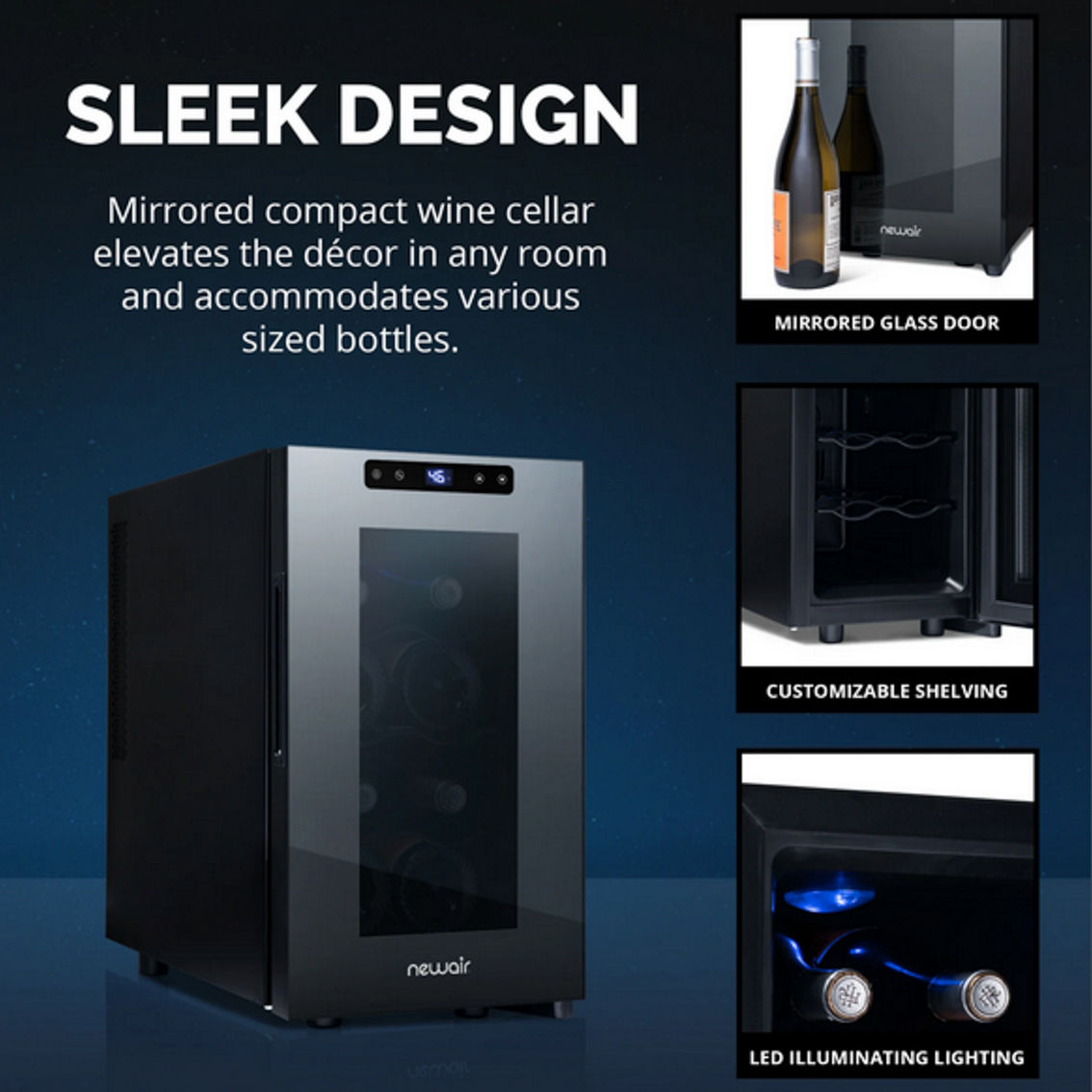 Newair Shadow T Series Wine Cooler Refrigerator - Image 6 of 8