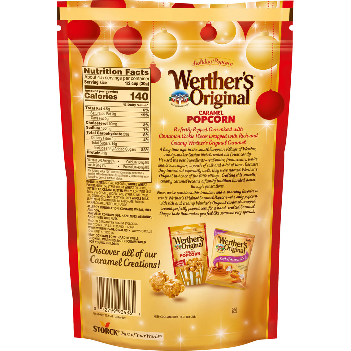 Werther's Caramel Cinnamon Cookie Popcorn 5 oz. - Image 2 of 2