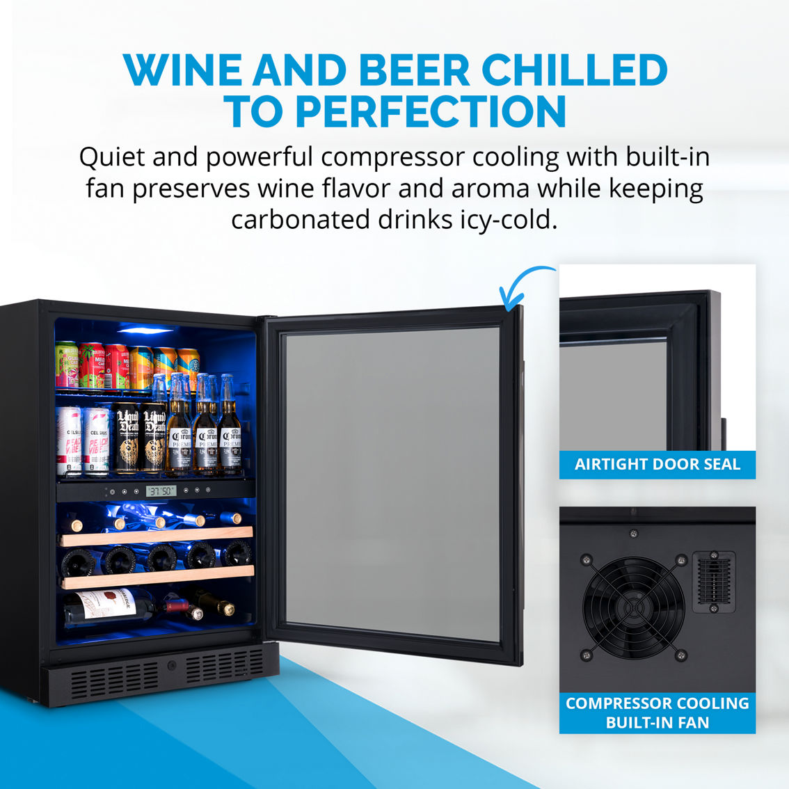 New Air 24 in. Wine and Beverage Refrigerator - Image 6 of 8