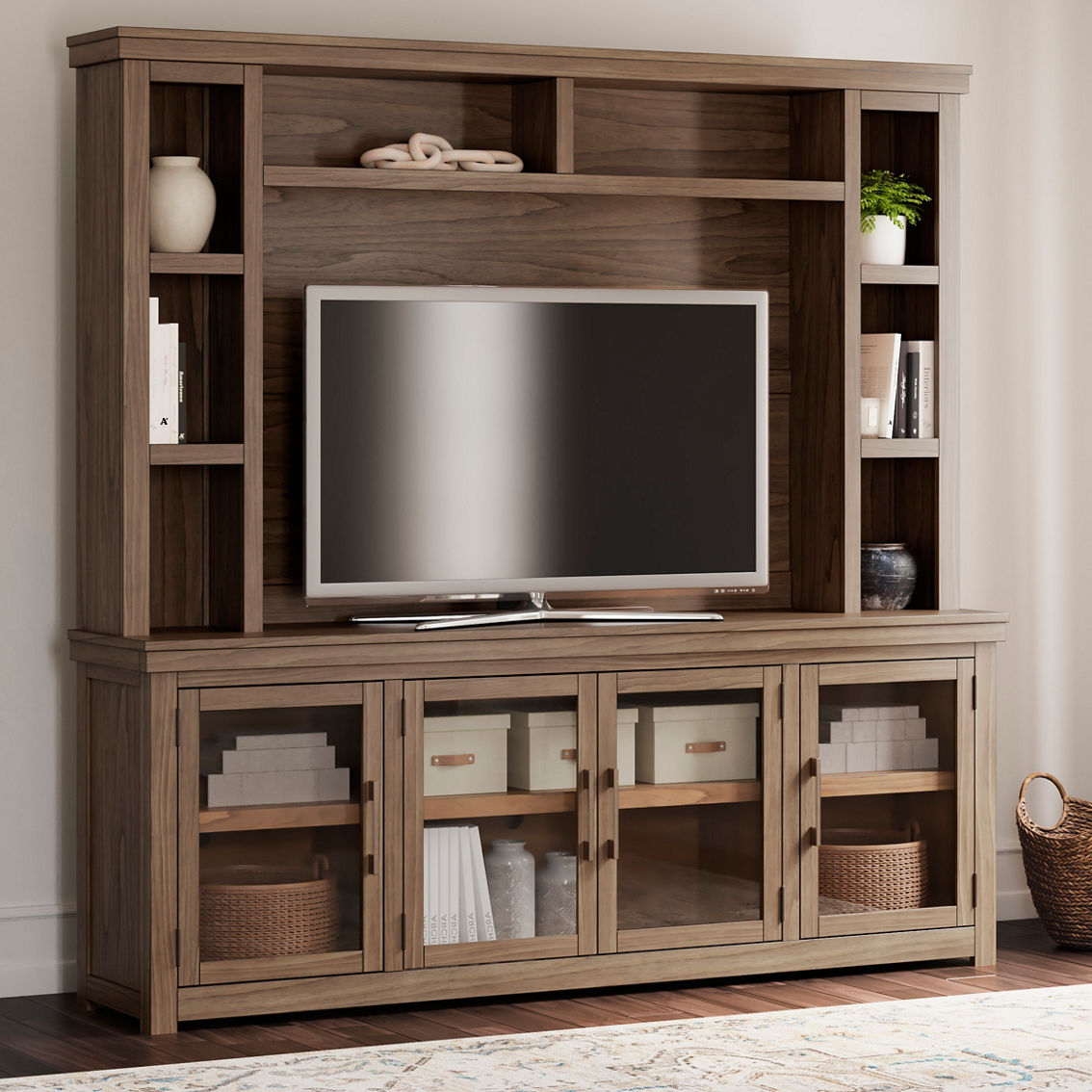 Signature Design by Ashley  Boardernest TV Stand with Hutch - Image 4 of 7