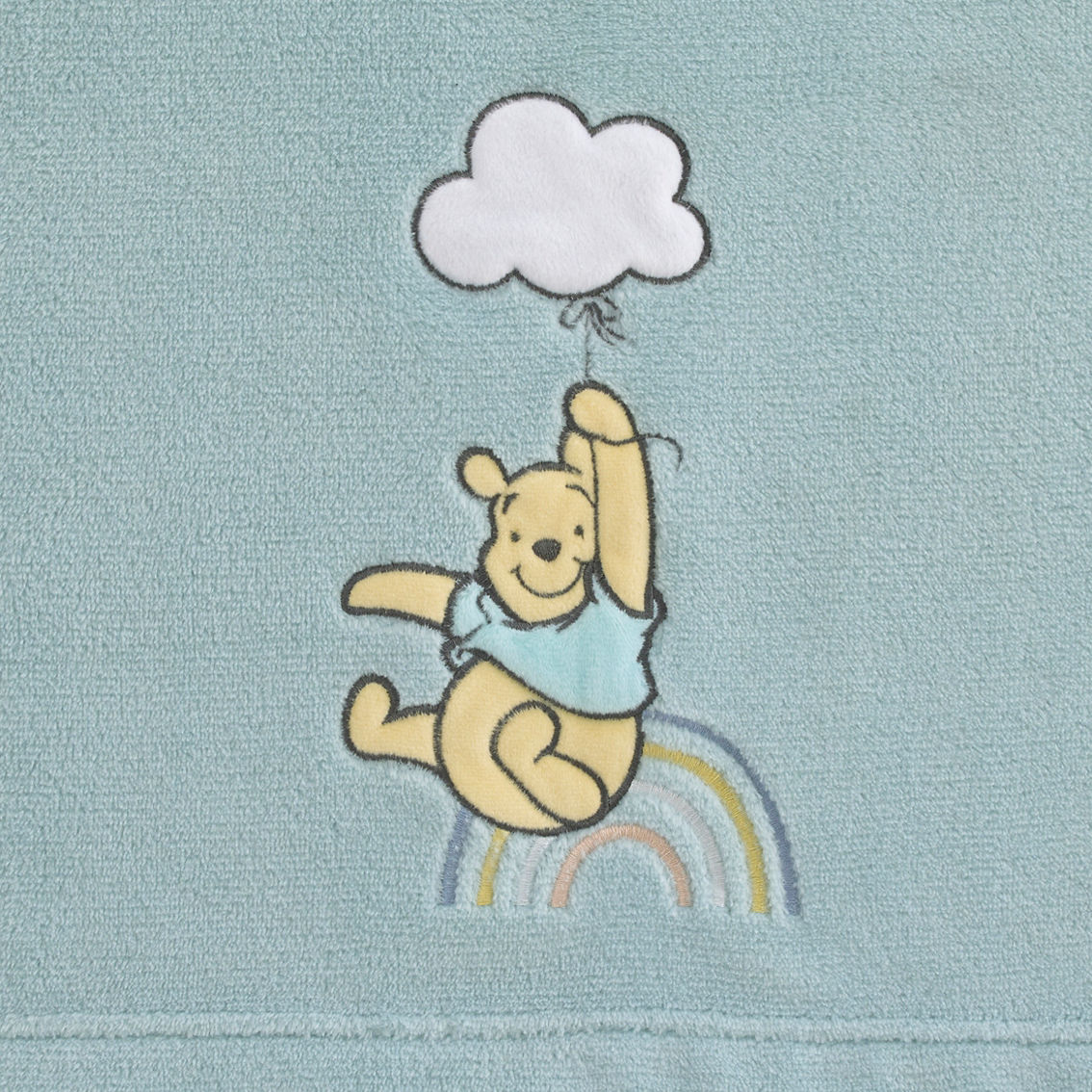 Disney Winnie the Pooh Hello Sunshine Aqua Super Soft Baby Blanket - Image 3 of 4