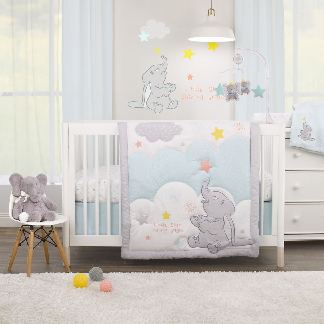 Disney Dumbo Shine Bright Little Star Fitted Crib Sheet - Image 2 of 2