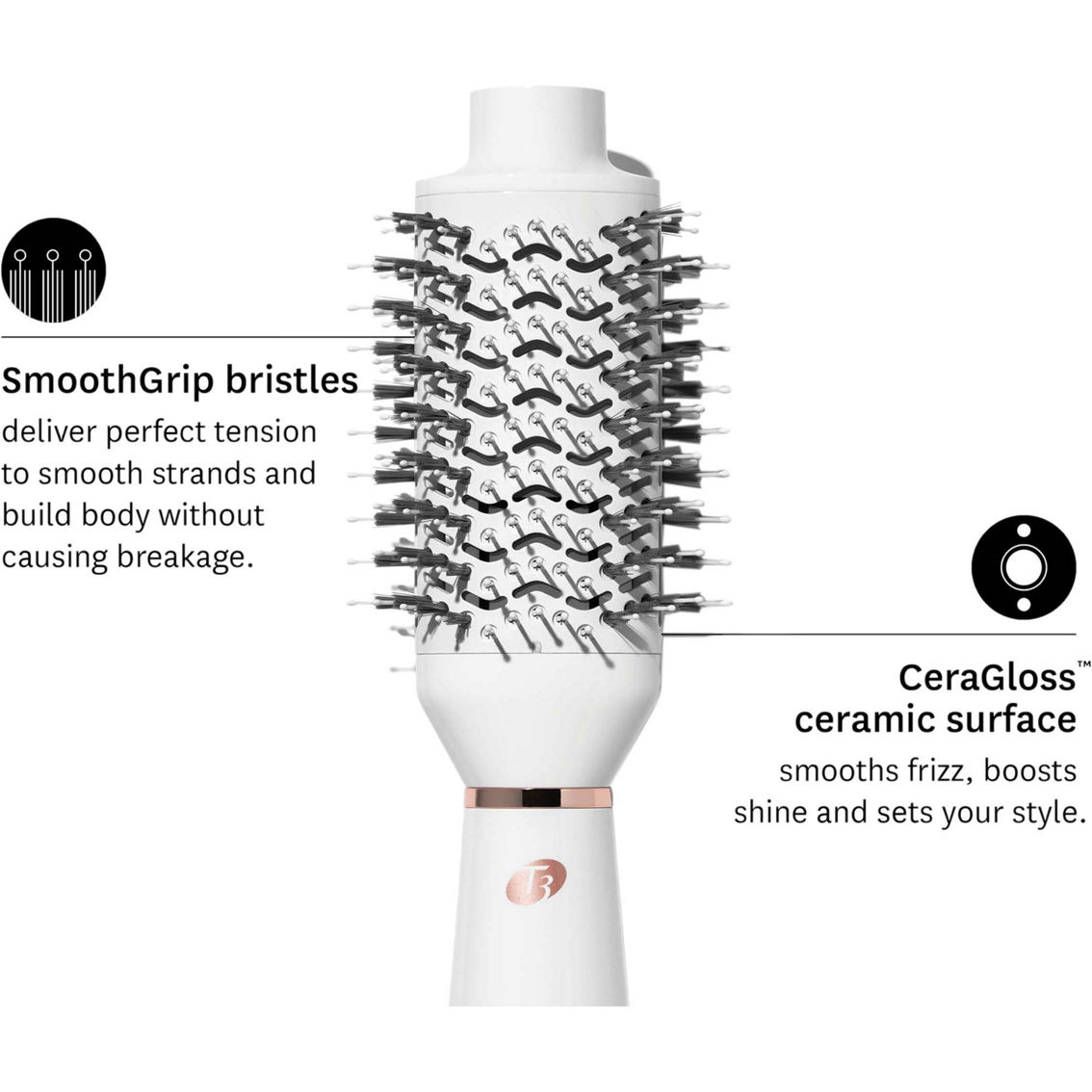 T3 AireBrush One Step Smoothing and Volumizing Hair Dryer Brush - Image 3 of 10