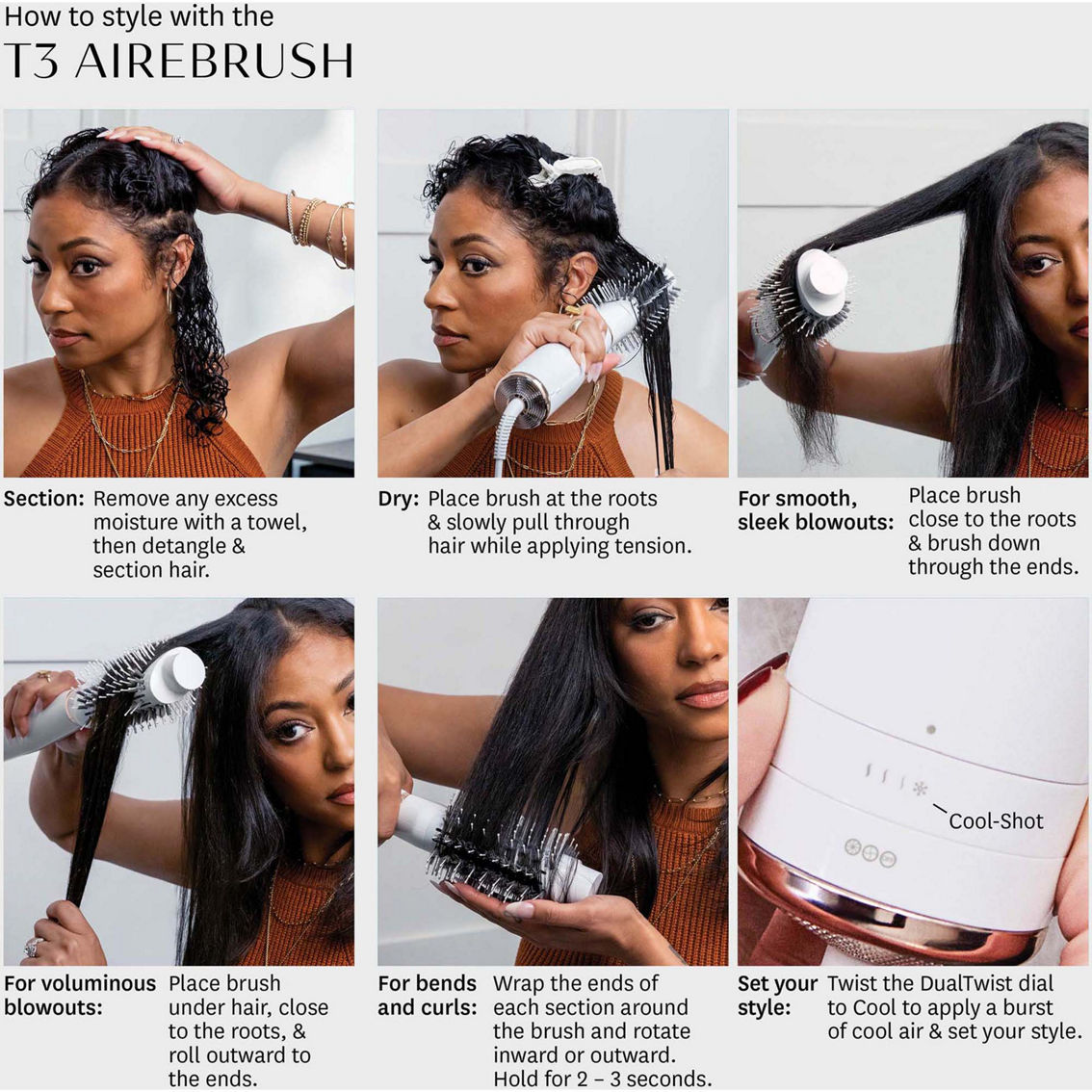 T3 AireBrush One Step Smoothing and Volumizing Hair Dryer Brush - Image 10 of 10