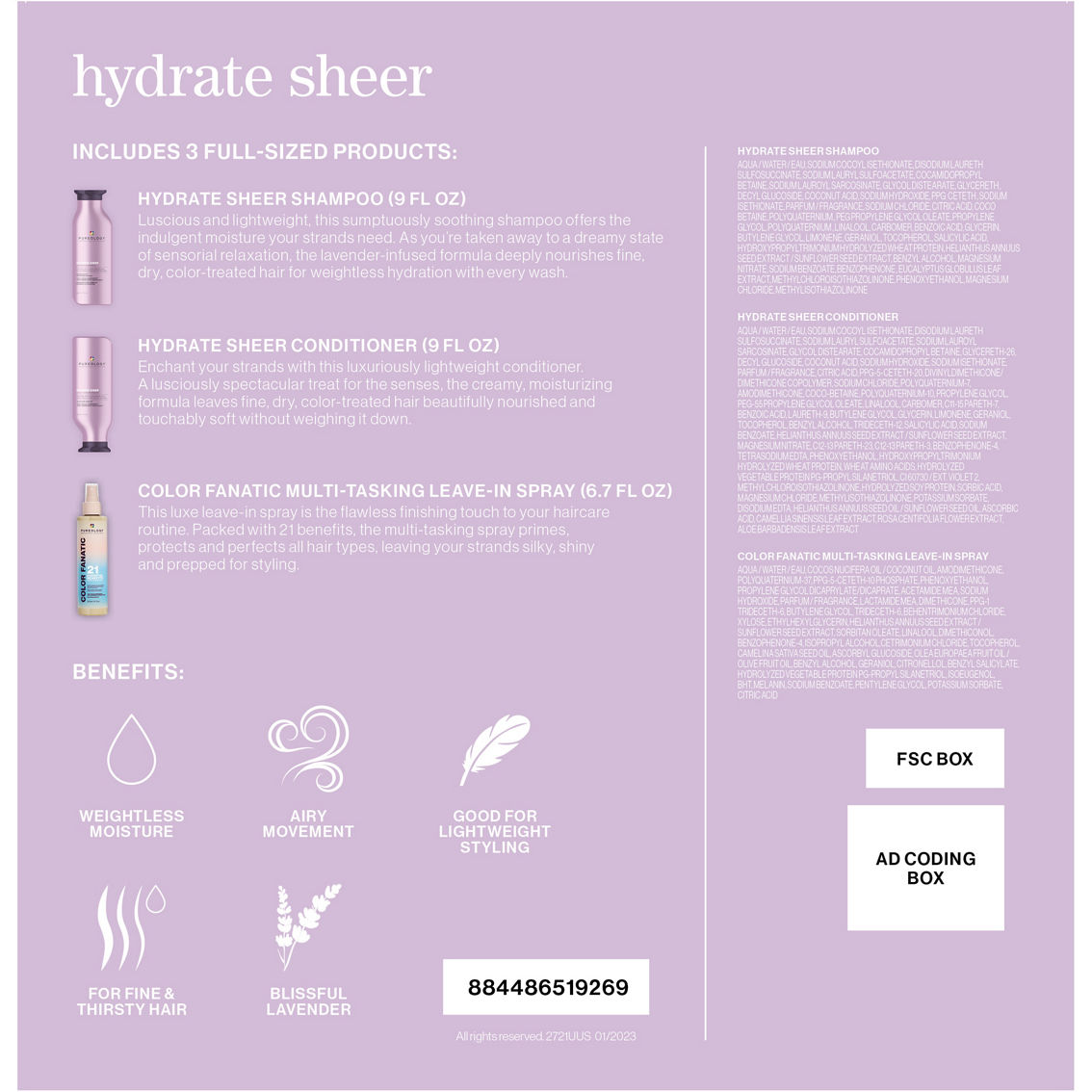 Pureology Hydrate Sheer Trio Kit - Image 2 of 2