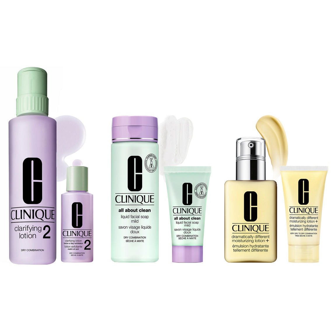 Clinique Great Skin Everywhere Skincare Set: For Dry Combination Skin ...