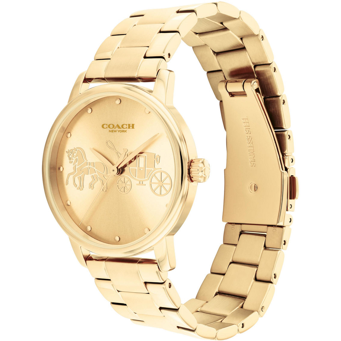 COACH Women's Grand Goldtone Watch 14503075 - Image 3 of 3
