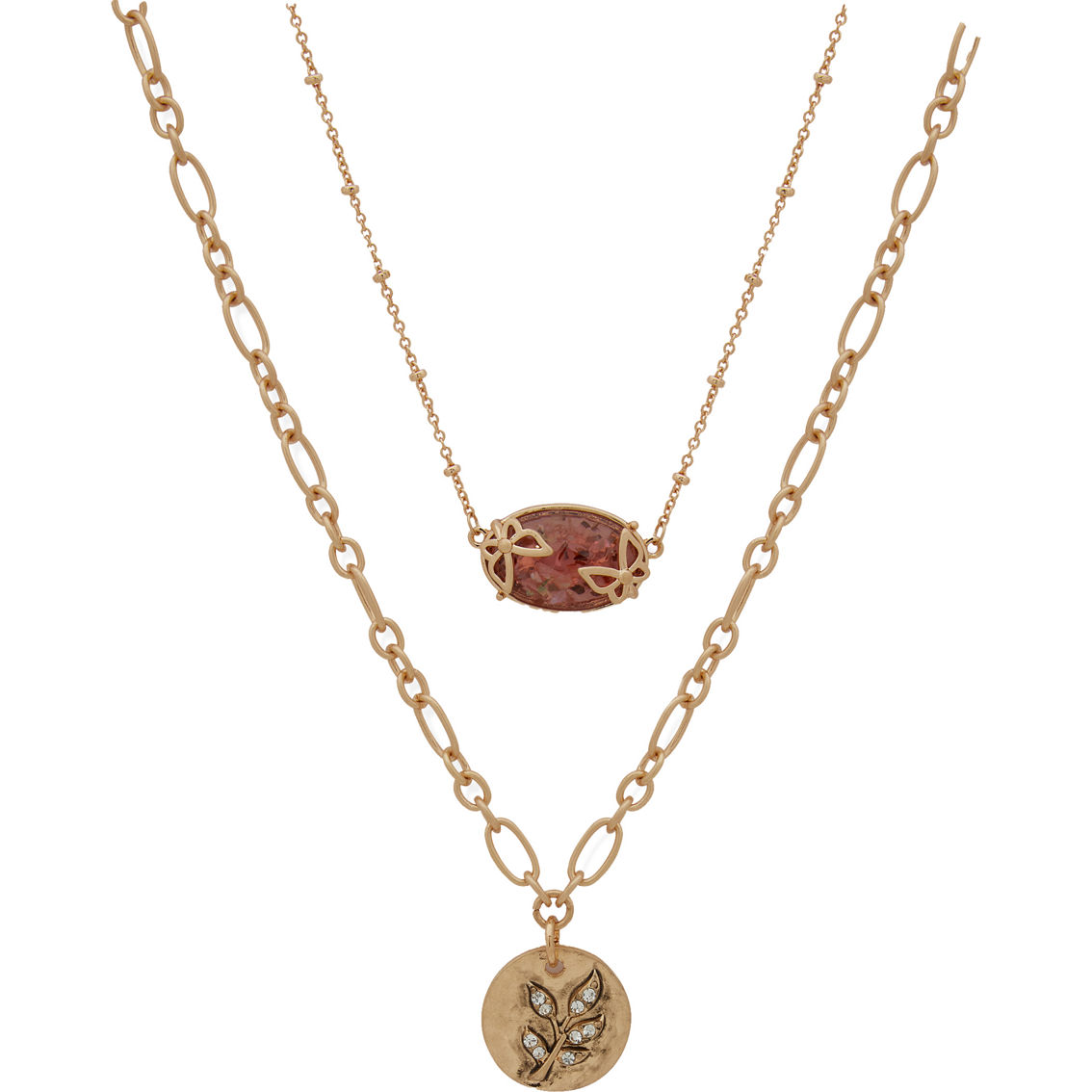 Lonna & Lilly Goldtone White Crystal Flower Pendant Necklace | Other ...