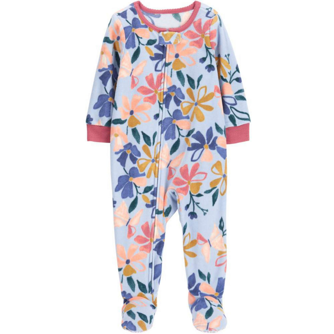 Carter's Baby Girls Floral Fleece Footie Pajamas | Baby Girl 0-24 ...