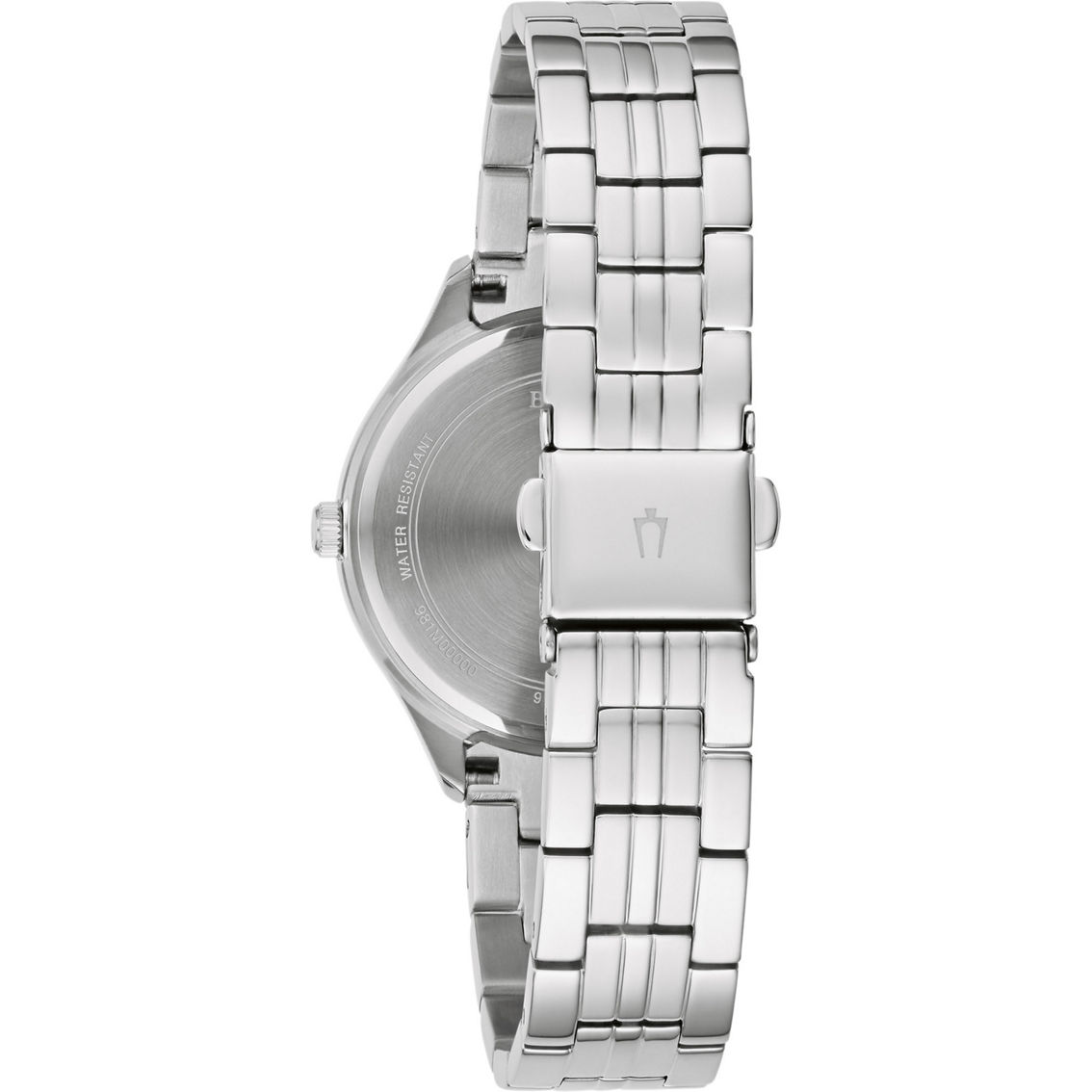 Bulova Women’s Quartz Crystal Silvertone Stainless Steel Bracelet Watch 96L282 - Image 2 of 3