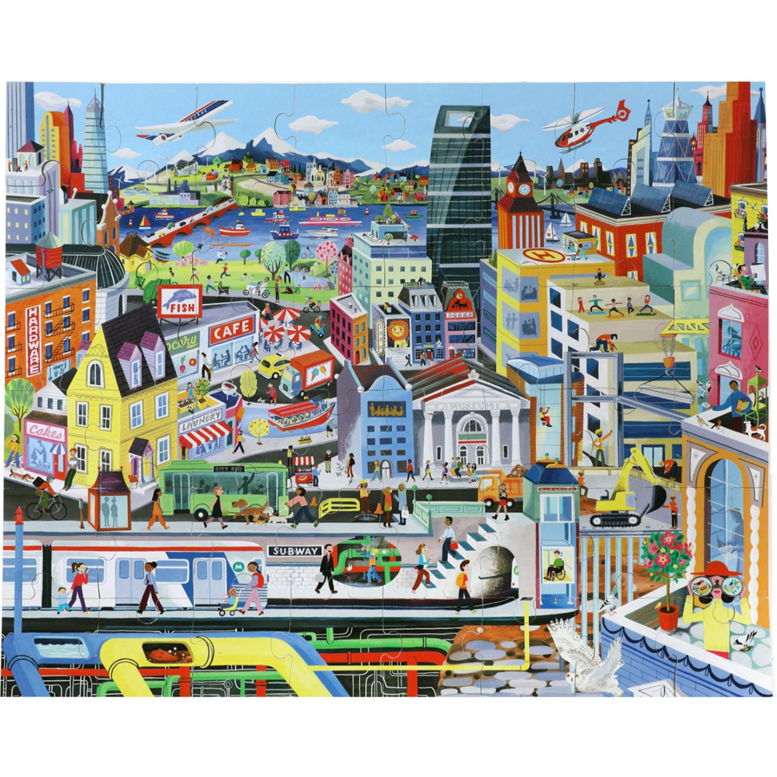 eeBoo Within the City 48 Piece Giant Floor Jigsaw Puzzle - Image 3 of 4