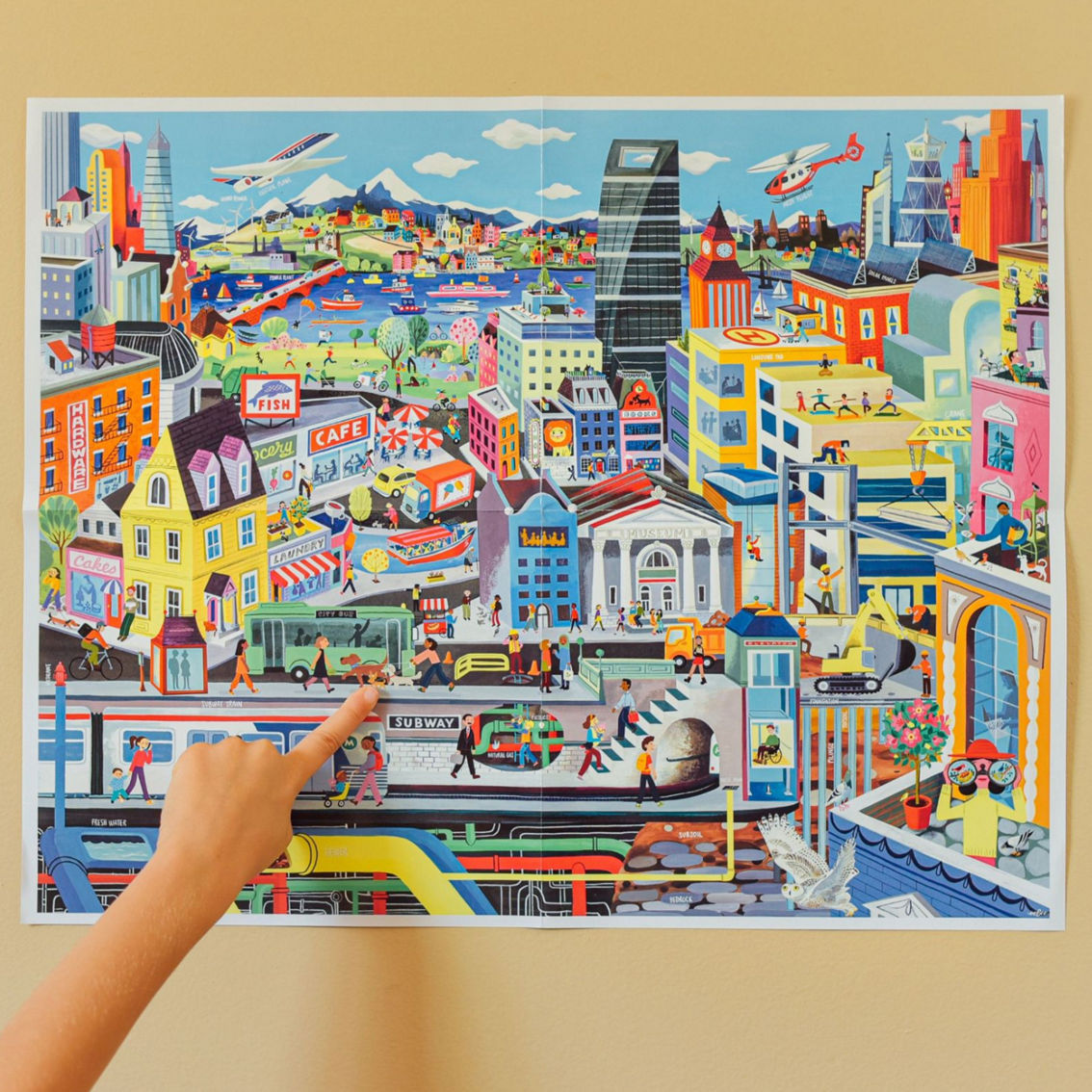 eeBoo Within the City 48 Piece Giant Floor Jigsaw Puzzle - Image 4 of 4