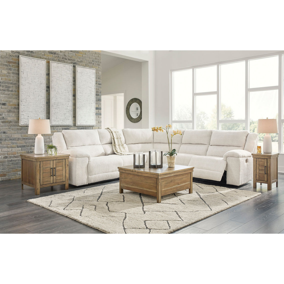 Signature Design by Ashley Keensburg 3pc. Power Reclining Sectional - Image 5 of 6
