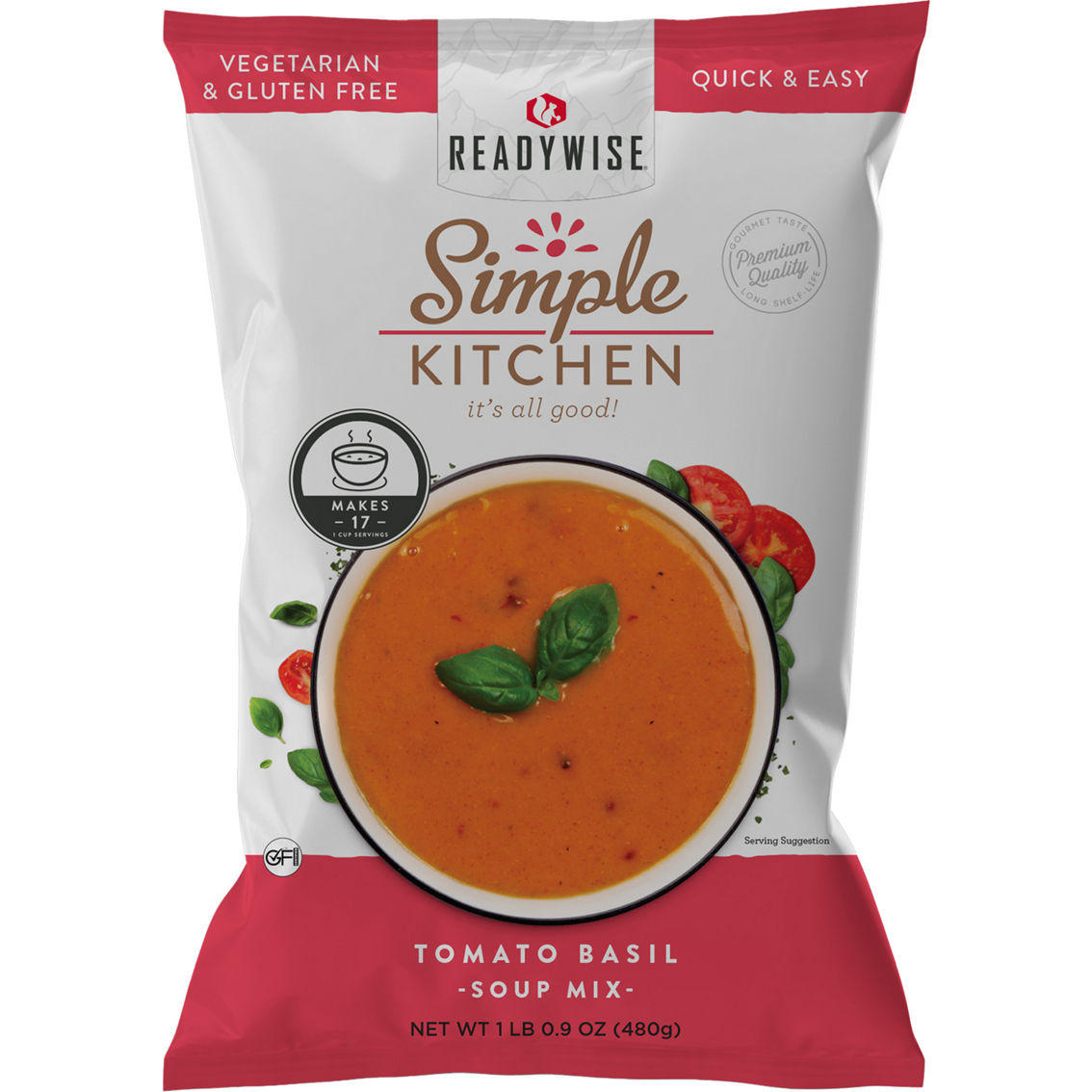 Readywise Simple Kitchen Tomato Basis Soup Mix, 17 Servings Per Pouch ...