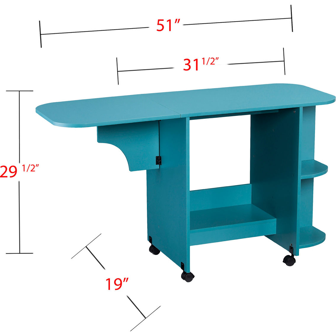 SEI Furniture Stradville Expandable Rolling Sewing Table Craft Station - Image 4 of 4