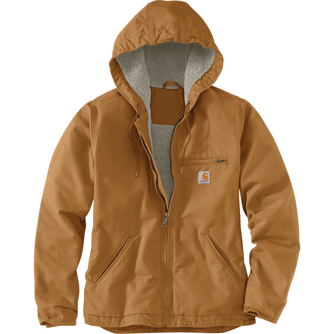 Carhartt Loose Fit Washed Duck Sherpa Lined Jacket | Jackets | Clothing ...