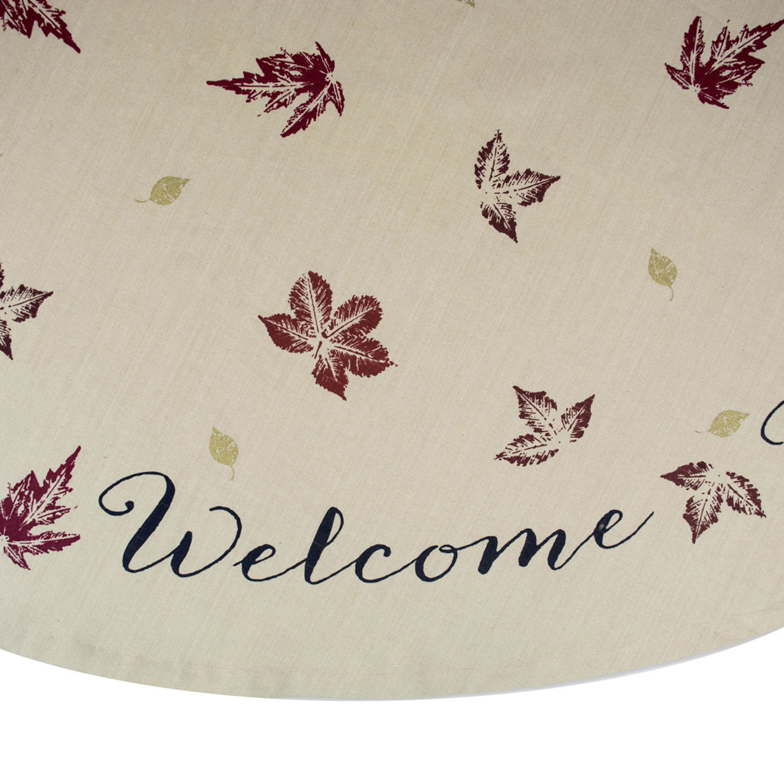Design Imports 70 in. Round Rustic Leaves Print Tablecloth - Image 4 of 7