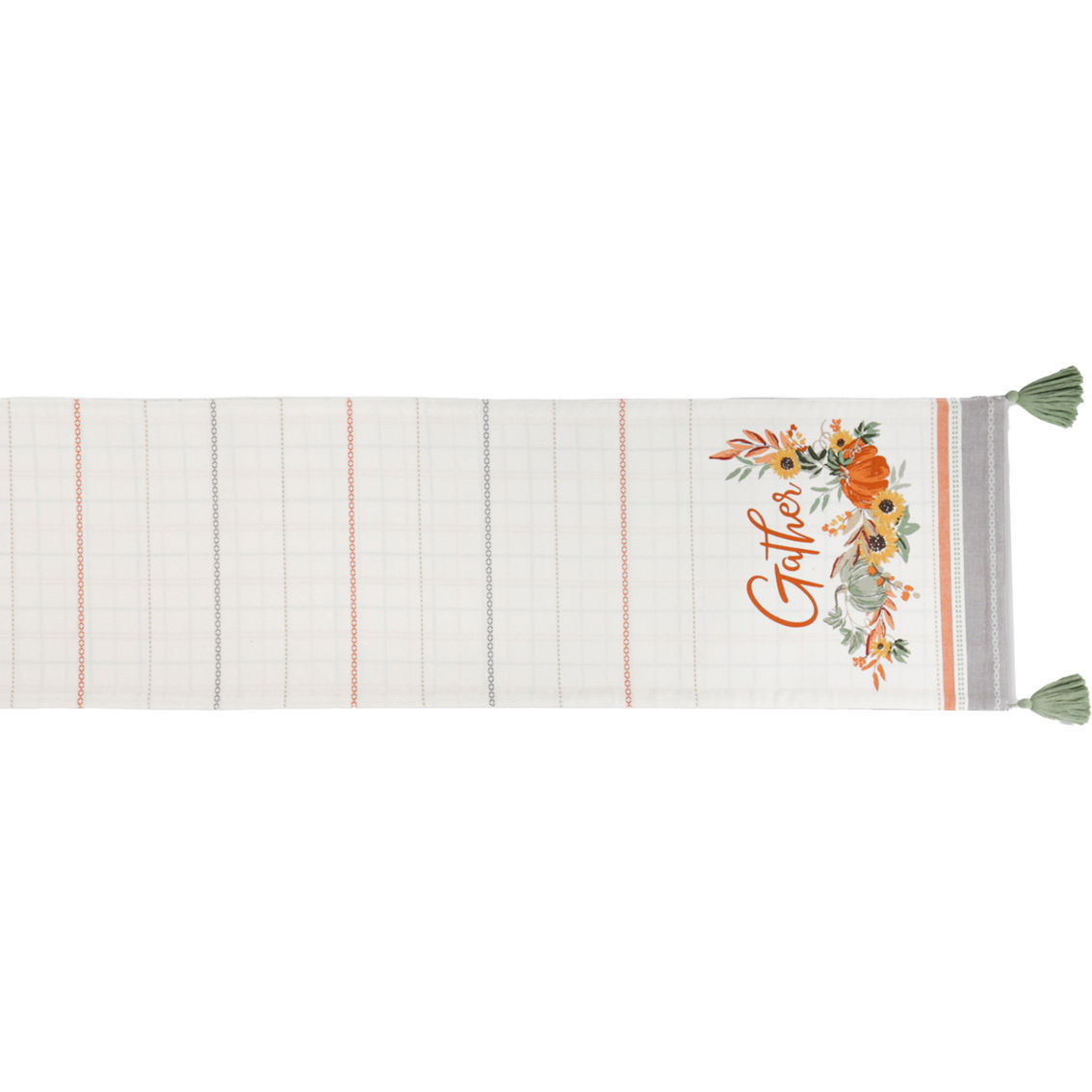 Design Imports 14 x 72 in. Gather Fall Squash Reversible Table Runner - Image 6 of 10
