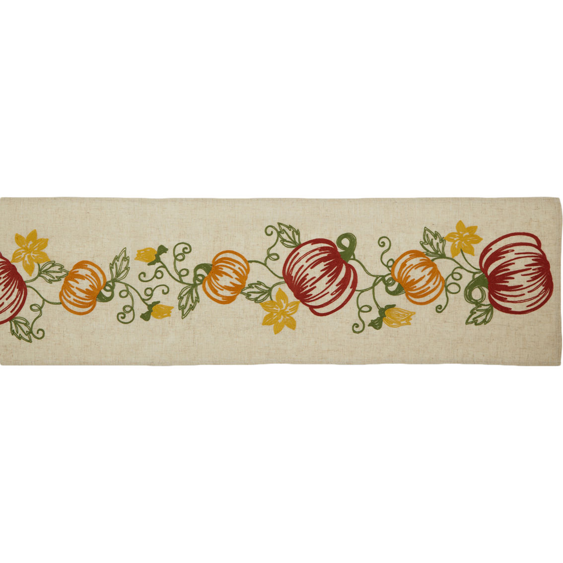 Design Imports 14 x 70 in. Pumpkin Vine Embroidered Table Runner - Image 3 of 8