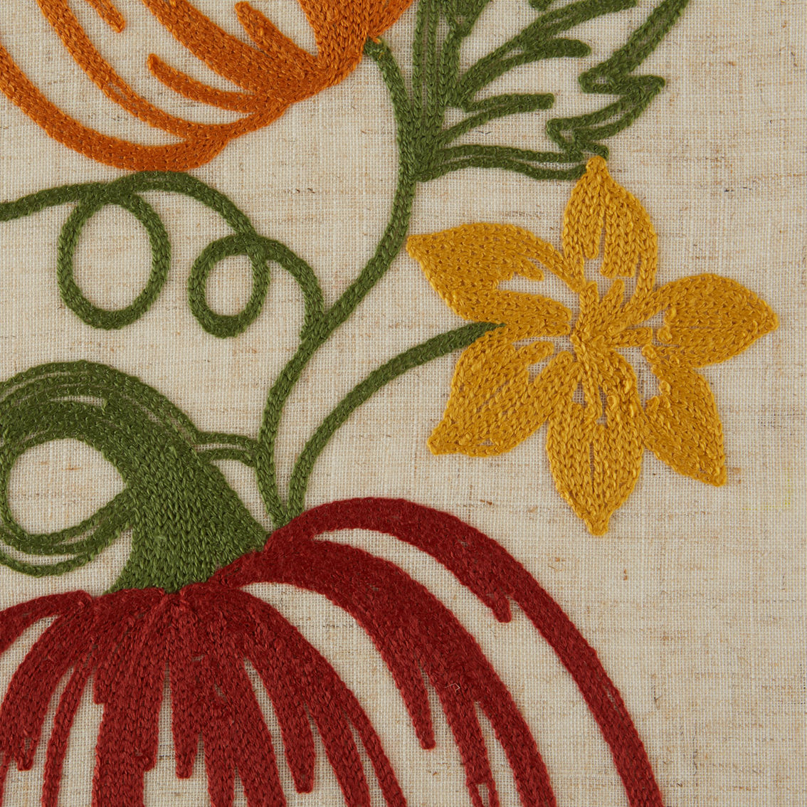 Design Imports 14 x 70 in. Pumpkin Vine Embroidered Table Runner - Image 8 of 8