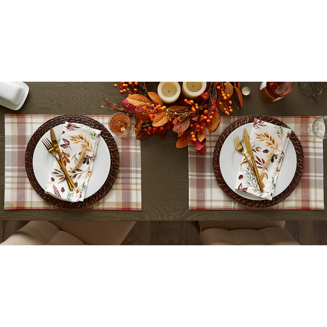 Design Imports Thankful Reversible Placemats, Set of 4 - Image 7 of 9