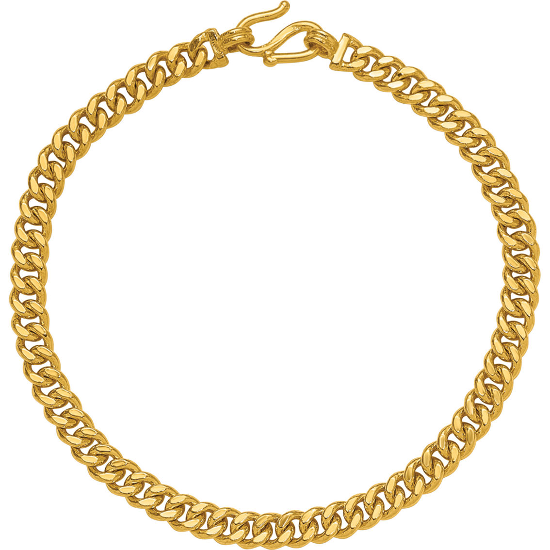 24K Pure Gold 5mm Solid Curb Chain 7.5 in. Bracelet - Image 2 of 5